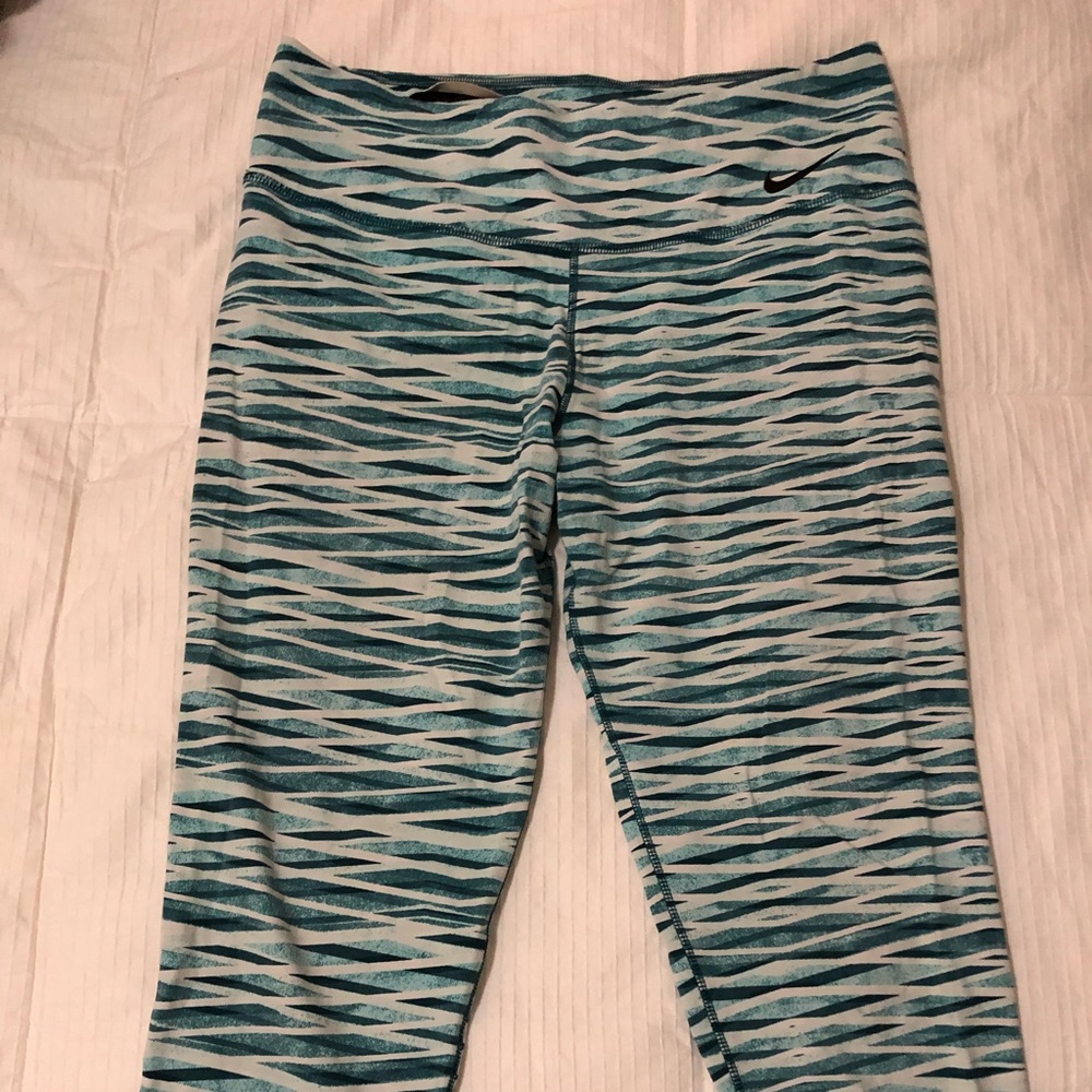 Nike Workout Leggings Blue - Large
